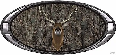 $6.54 • Buy Deer Buck Oak Ambush Camouflage Hunting Vinyl Graphic Decal Size Options