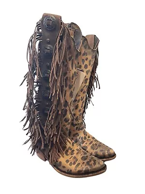 Liberty Black Ophelia Chita Miel Women’s Fringe Western Boots LB712953 Size 7 • $299.99
