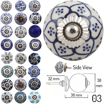 £2.60 • Buy Ceramic Door Knobs 50+ DESIGNS Vintage Shabby Chic Handles Cupboard Drawer Pulls