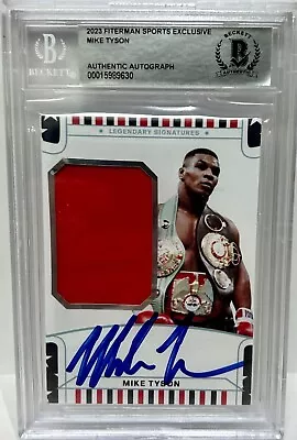 MIKE TYSON 2023 Fiterman Sports Exclusive Belts Autographed Card Becket. • $199.99