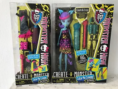 Monster High Doll -  Create-A-Monster Color Me Creepy  - Sea Monster 2 Set - New • $70