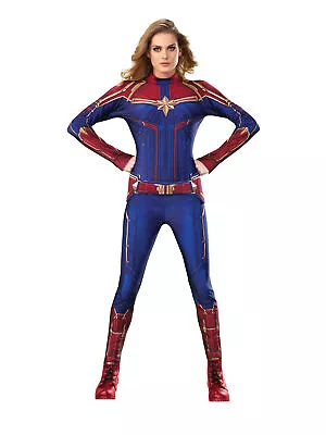 £12.99 • Buy Ladies Womens Captain Marvel Costume Avengers Superhero Comics Fancy Dress Party