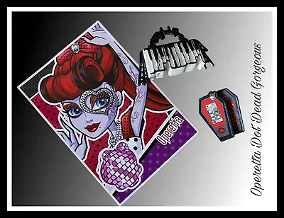 Monster High Doll Operetta Dot Dead Gorgeous Trading Card Icoffin Phone & Purse • $14.40