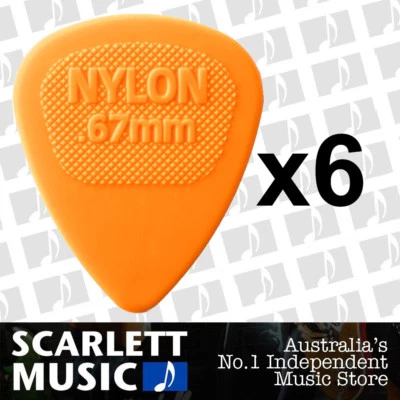 $5.45 • Buy 6 X Jim Dunlop Midi Standard .67MM  ( 0.67mm ) Guitar Picks Plectrums Orange