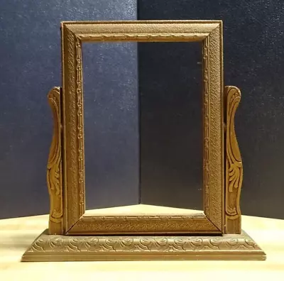Antique Art Deco Wood Wooden Swivel Picture Frame Swinging Tilt - 5 X 7 • $18.99