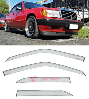 For Mercedes 1984-1993 190E W201 WELLvisors Rain Wind Deflectors Window Visors • $66.99