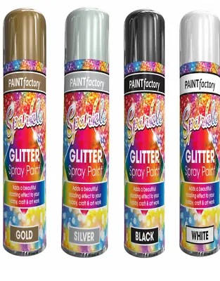 Clear Lacquer Spray Paint With Sparkling Glitter 200ml Hobby Craft Art • £4.99