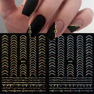 French Nail Foil Decals Flower Nail Art Sticker Stickers DIY Manicure Decoration • $1.19
