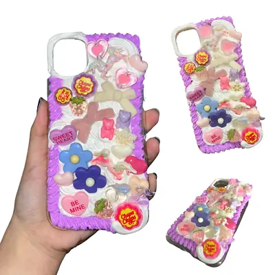 Handmade Candy Pastel Cute Cartoon 3D DIY IPhone 11 Phone Case Decoden Cream • $19.99