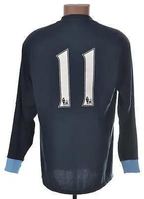 Manchester City 2010/2011 Away Football Shirt Jersey M(42) #11 Long Sleeve • $34.99