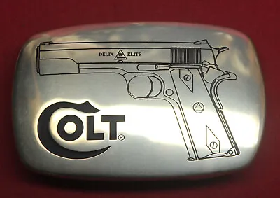 Colt Firearms 1911 Delta Elite 10mm Solid Brass Belt Buckle • $49.99