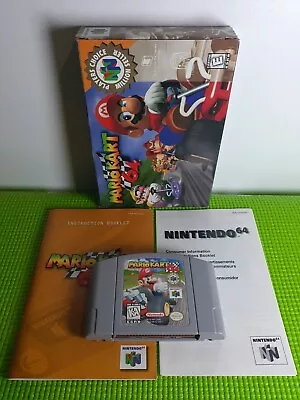 Mario Kart 64 (N64 1997) CIB Players Choice COMPLETE With Manual. Works! • $40