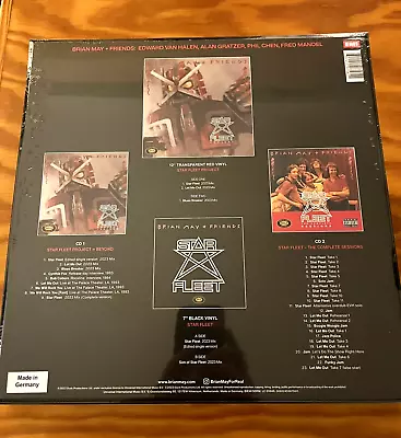 Brian May Star Fleet Sessions 40th  W/Eddie Van Halen LP/2 CD/7  Single BOXSET • $34.99