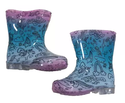 Unisex Kids Multicoloured Wellington  Boots  Size UK 4 Infant • £8.99