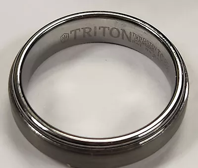 Men’s TRITON Tungsten Carbide TC850 Silver Ring – Size 11 • $200