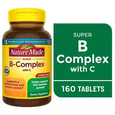 Nature Made Super B Complex With Vitamin C And Folic Acid Tablets Dietary Suppl • $11.23