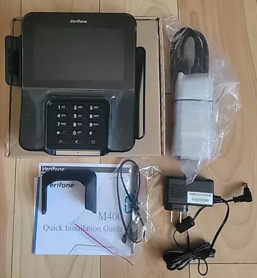 VERIFONE M400 WIFI/BT Credit Card Terminal Charger Ice Cube Cable & Stylus READ • $295