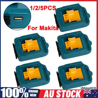 1-5X 2 USB Port Phone Charger Adapter Li-ion Battery For Makita 18V 14.4V BL1830 • $28.49