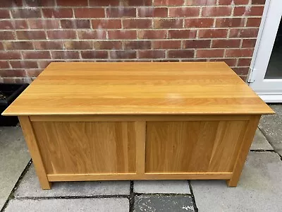 Good Quality Solid  Oak Trunk / Ottoman Blanket Chest  Toy Box • £95