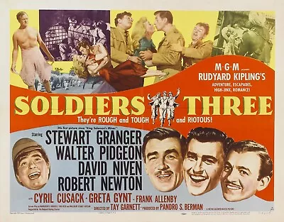 Soldiers Three Starring Stewart Granger David Niven Robert Newton • £3.50
