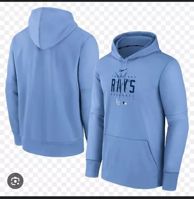 Tampa Bay Rays Nike Performance Therma Fit Columbia Blue Hoodie Size Large • $40