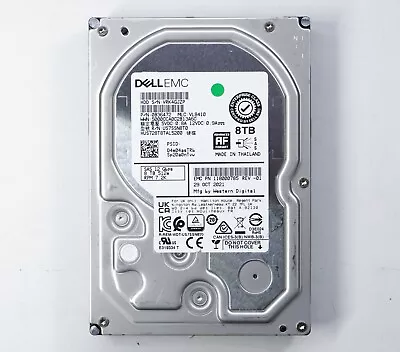 Dell EMC 8TB 7.2K 12Gbps NL SAS 3.5'' HDD HUS728T8TAL5200 118000785 • $16.50