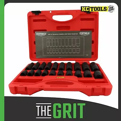 KC Tools Socket Set 20pc 1/2  Dr Standard And Deep Metric Impact Socket Set • $189