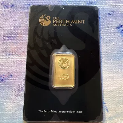 5 Gram THE PERTH MINT .9999 Fine Gold Bar In Assay • $430