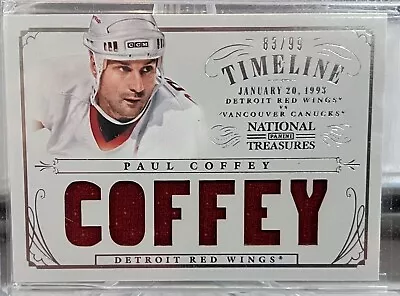 PAUL COFFEY 2013-14 Panini National Treasures Timeline Jersey 83/99 • $9.99