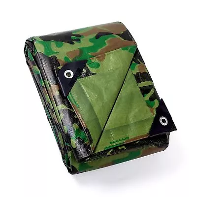 GUARD SHIELD Camo Tarp Camouflage Tarps Waterproof 9x15 Feet Poly Cover 6mil • $30.65