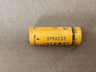 Vintage 1949 Sprague Atom UT 81 Paper Capacitor 8 Uf 150v Axial Tube Amp Cap • $10