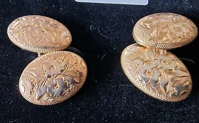 Hallmarked 9ct Gold Gentlemans' Engraved Cufflinks.  • £137