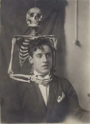 Vintage Creepy Skeleton Chiropractor Photo Print Strange Wall Decor Spooky Photo • $9.87
