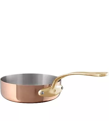 Mauviel M'200 B 2mm Copper  Stainless Steel Saute Pan With  Brass Handle 3.2-Qt • $330