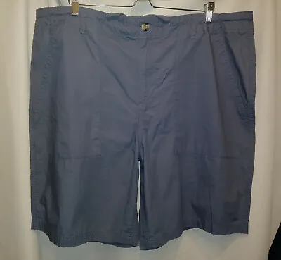 Men's Size XXL (44 Waist) Blue Drawstring Shorts NWT 11 Inch Inseam All Cotton • $22.77
