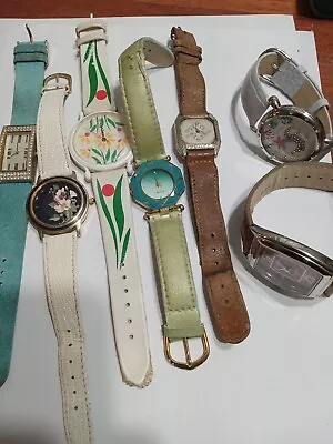 VINTAGE LOT OF 7 WATCHES WOMEN Vernier Fd Collection Quemex Moulin Not Tested • $20