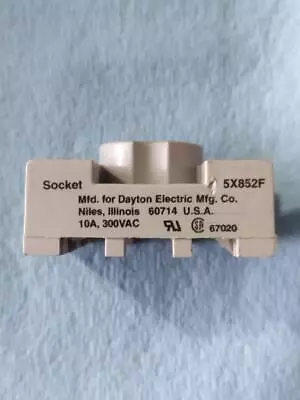 Relay Socket Dayton 5x852f Octal   Din Rail Mountable                 Usa Seller • $2.75