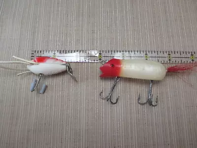 Creek Chub MOUSE 6577 & CRAY-Z-FISH RED & WHITE Fishing Lures • $12