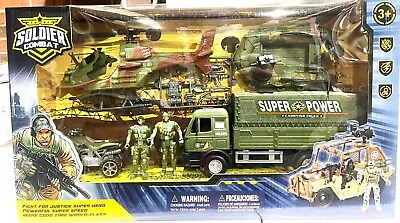 Army Force Soldier Military Truck Tank Model Helicopter Diecast Car Kid Toy Gift • $34.99