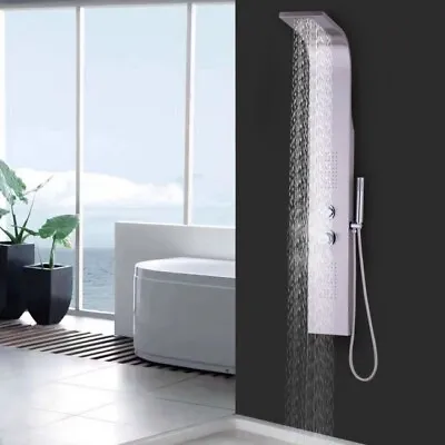 $105.99 • Buy 57 In Stainless Steel Shower Panel Tower System Massage Body Jet Rain&Waterfall