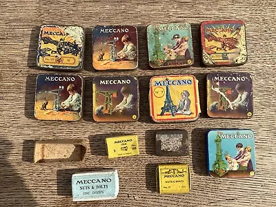 £24.99 • Buy Vintage Meccano Empty Tins & Small Box Pre-war Job Lot