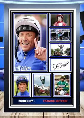 63) Frankie Dettori  Horse Racing Signed A4  Photograph Framed Unframed Reprint • £17.40