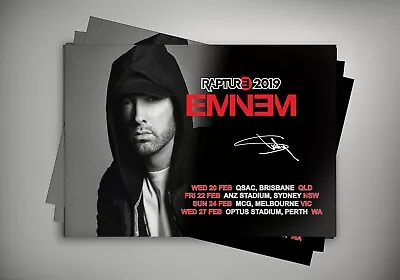 $49.05 • Buy Eminem Australia Tour 2019 Autpgraphed Poster Print. A3 A2 A1 Sizes