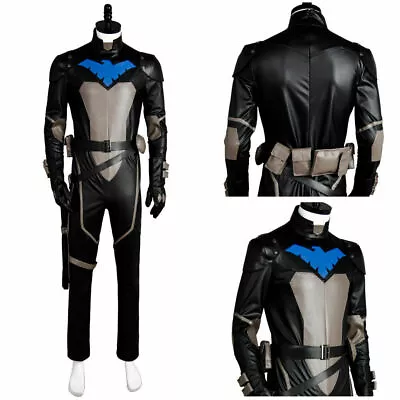 $65 • Buy Young Justice S2 Nightwing Cosplay Costume Jumpsuit Suit Outfit Mask Set Uniform
