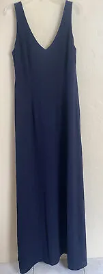 Vintage Elegant Nicole Miller Navy V Neck Evening Gown 6 NWOT Union Made USA • $99.99