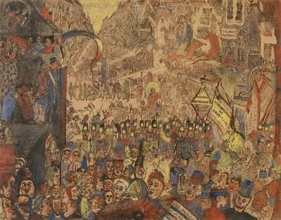 James Ensor The Entry Of Christ Into Brussels On Mardi Gras Canvas Print 16 X 20 • $39.99