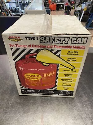 Eagle Safety Gas Can 5 Gallon Type 1 OSHA & NFPA Approved #UI-50-FS NEW • $50