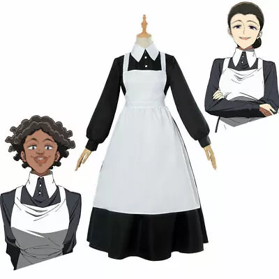 The Promised Neverland Isabella Halloween Women Cos Costume Uniform Maid Dress • $29.15