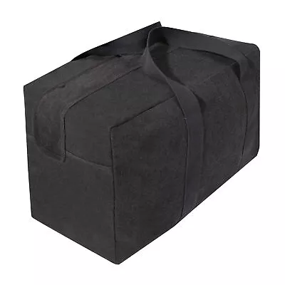 Charcoal Grey Canvas Parachute Cargo Bag 24x15x13 • $35.99