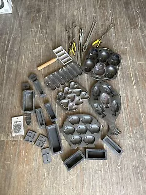 Lot Of Graphite Molds For Silver Copper Gold And Some Cast Iron For Other Metals • $100